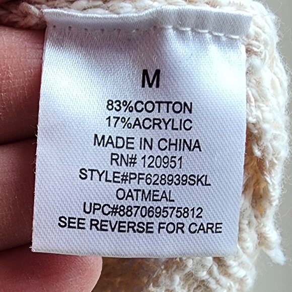 Pink Republic Cream Deep V-Neck Crossover Sweater Size Medium - Picture 10 of 16